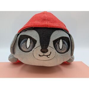 6" Lone Wolf Aaron Cat Aphmau MeeMeows Plush Gray Cat Red Hoodie